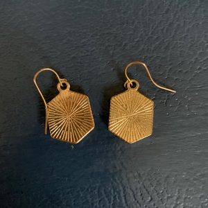 Gold Hexagon earrings